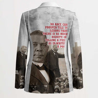 Booker T. Washington Blazer Halftone Portrait Design Tilling a Field Quote Historical Civil Rights Tribute - Wonder Print Shop