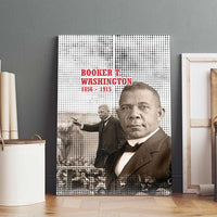Booker T. Washington Canvas Wall Art Halftone Portrait Design Tilling a Field Quote Historical Civil Rights Tribute - Wonder Print Shop