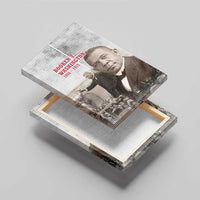 Booker T. Washington Canvas Wall Art Halftone Portrait Design Tilling a Field Quote Historical Civil Rights Tribute - Wonder Print Shop
