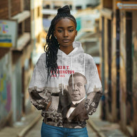 Booker T. Washington Hoodie Halftone Portrait Design Tilling a Field Quote Historical Civil Rights Tribute - Wonder Print Shop