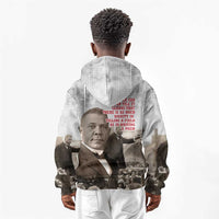 Booker T. Washington Kid Hoodie Halftone Portrait Design Tilling a Field Quote Historical Civil Rights Tribute - Wonder Print Shop