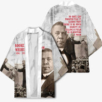 Booker T. Washington Kimono Halftone Portrait Design Tilling a Field Quote Historical Civil Rights Tribute - Wonder Print Shop