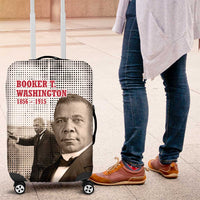 Booker T. Washington Luggage Cover Halftone Portrait Design Tilling a Field Quote Historical Civil Rights Tribute - Wonder Print Shop