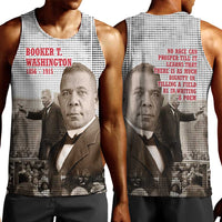 Booker T. Washington Men Tank Top Halftone Portrait Design Tilling a Field Quote Historical Civil Rights Tribute - Wonder Print Shop