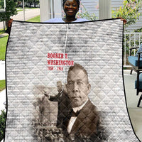 Booker T. Washington Quilt Halftone Portrait Design Tilling a Field Quote Historical Civil Rights Tribute - Wonder Print Shop