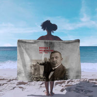 Booker T. Washington Sarong Halftone Portrait Design Tilling a Field Quote Historical Civil Rights Tribute - Wonder Print Shop