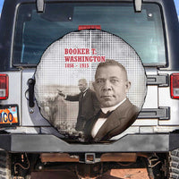 Booker T. Washington Spare Tire Cover Halftone Portrait Design Tilling a Field Quote Historical Civil Rights Tribute - Wonder Print Shop