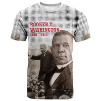 Booker T. Washington T shirt Halftone Portrait Design Tilling a Field Quote Historical Civil Rights Tribute TS04
