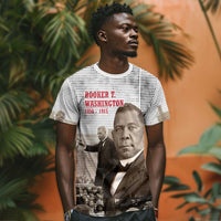 Booker T. Washington T shirt Halftone Portrait Design Tilling a Field Quote Historical Civil Rights Tribute TS04