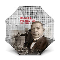 Booker T. Washington Umbrella Halftone Portrait Design Tilling a Field Quote Historical Civil Rights Tribute - Wonder Print Shop