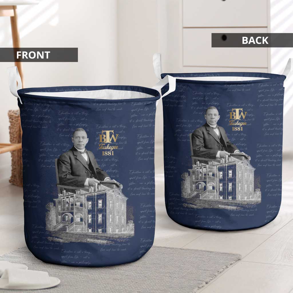 Booker T. Washington Laundry Basket Tuskegee Institute Design Educational Legacy 1881 Historic Tribute - Wonder Print Shop
