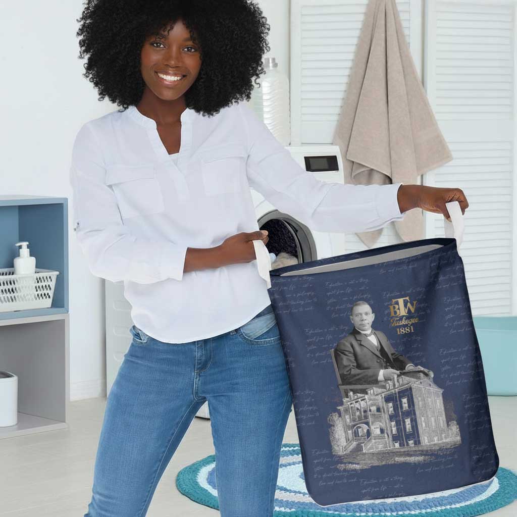Booker T. Washington Laundry Basket Tuskegee Institute Design Educational Legacy 1881 Historic Tribute - Wonder Print Shop