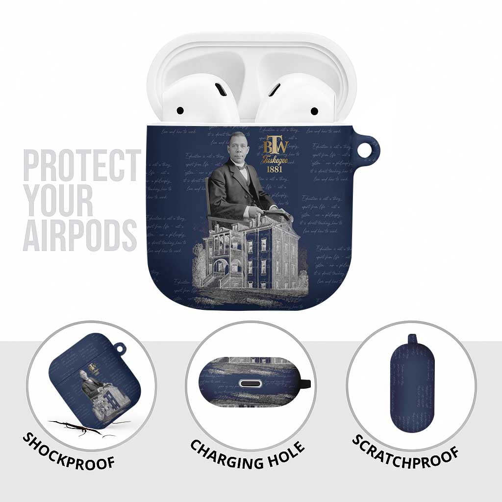 Booker T. Washington AirPods Case Tuskegee Institute Design Educational Legacy 1881 Historic Tribute - Wonder Print Shop