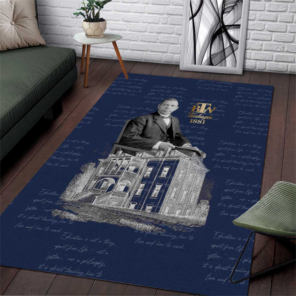 Booker T. Washington Area Rug Tuskegee Institute Design Educational Legacy 1881 Historic Tribute - Wonder Print Shop