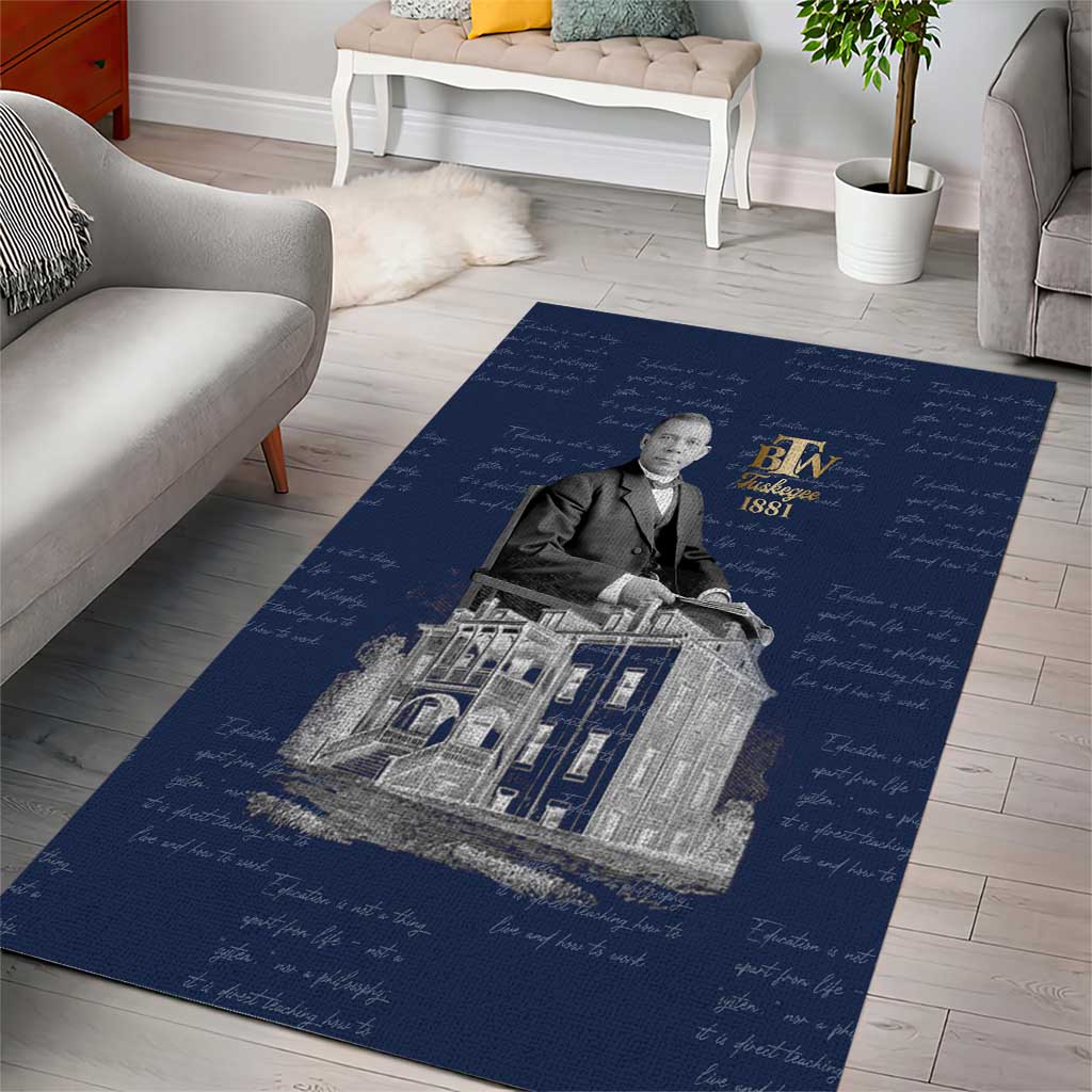Booker T. Washington Area Rug Tuskegee Institute Design Educational Legacy 1881 Historic Tribute - Wonder Print Shop