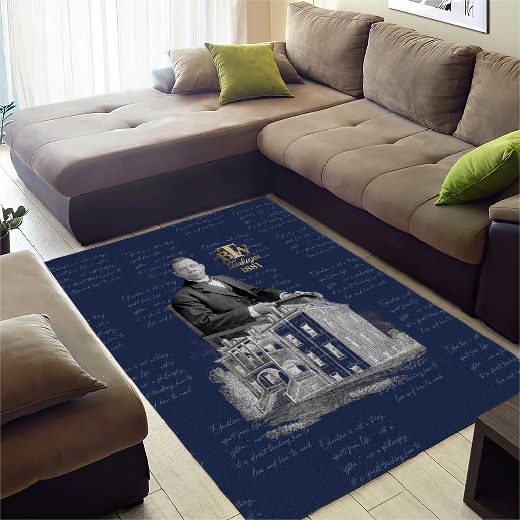 Booker T. Washington Area Rug Tuskegee Institute Design Educational Legacy 1881 Historic Tribute - Wonder Print Shop