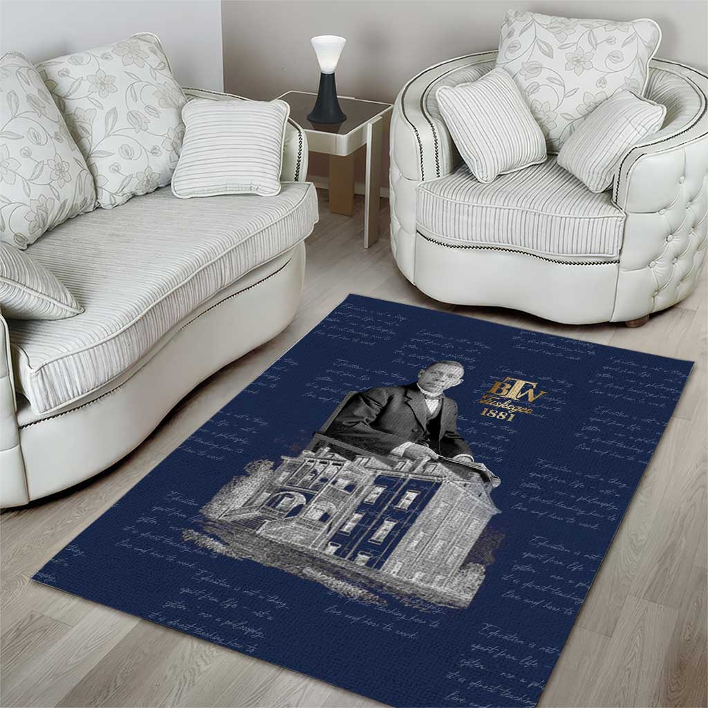 Booker T. Washington Area Rug Tuskegee Institute Design Educational Legacy 1881 Historic Tribute - Wonder Print Shop
