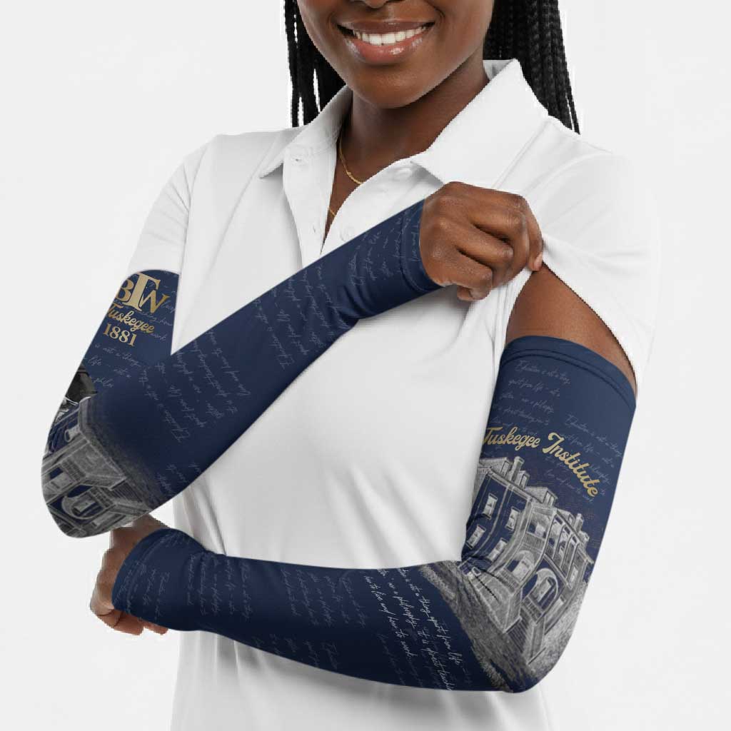 Booker T. Washington Arm Sleeves Tuskegee Institute Design Educational Legacy 1881 Historic Tribute - Wonder Print Shop