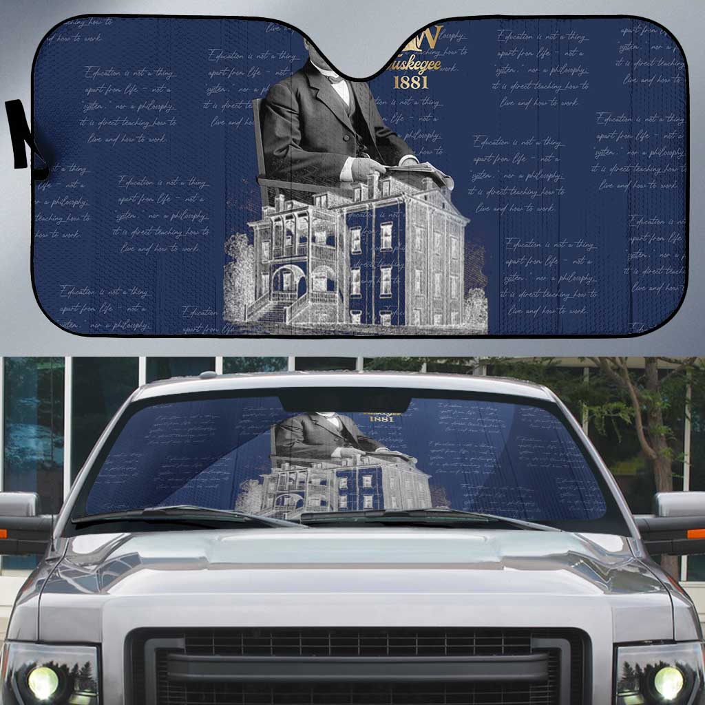 Booker T. Washington Auto Sun Shade Tuskegee Institute Design Educational Legacy 1881 Historic Tribute - Wonder Print Shop