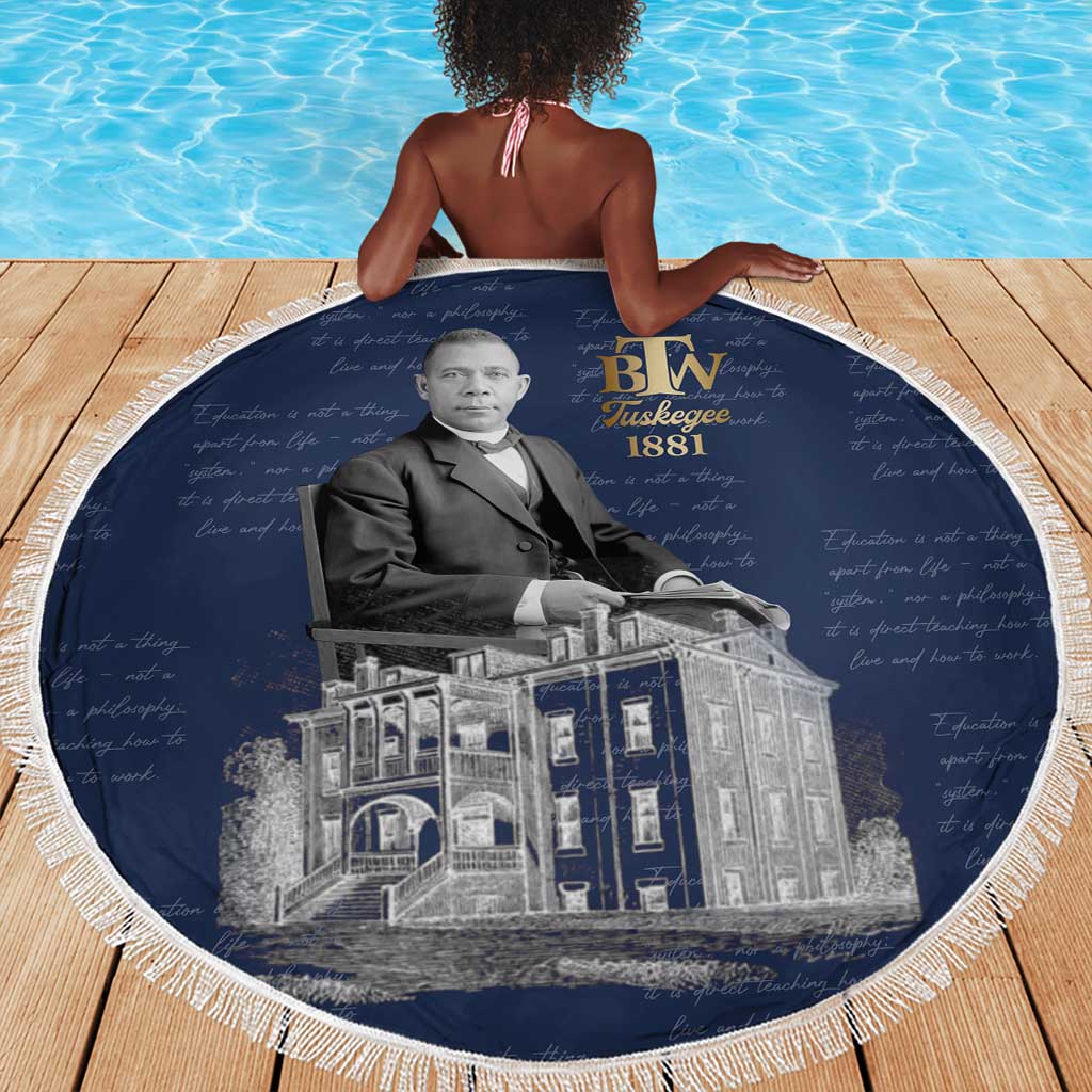 Booker T. Washington Beach Blanket Tuskegee Institute Design Educational Legacy 1881 Historic Tribute - Wonder Print Shop