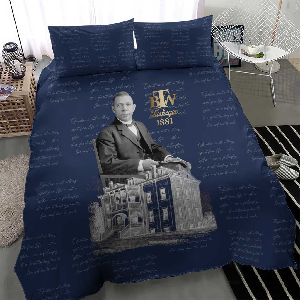 Booker T. Washington Bedding Set Tuskegee Institute Design Educational Legacy 1881 Historic Tribute - Wonder Print Shop