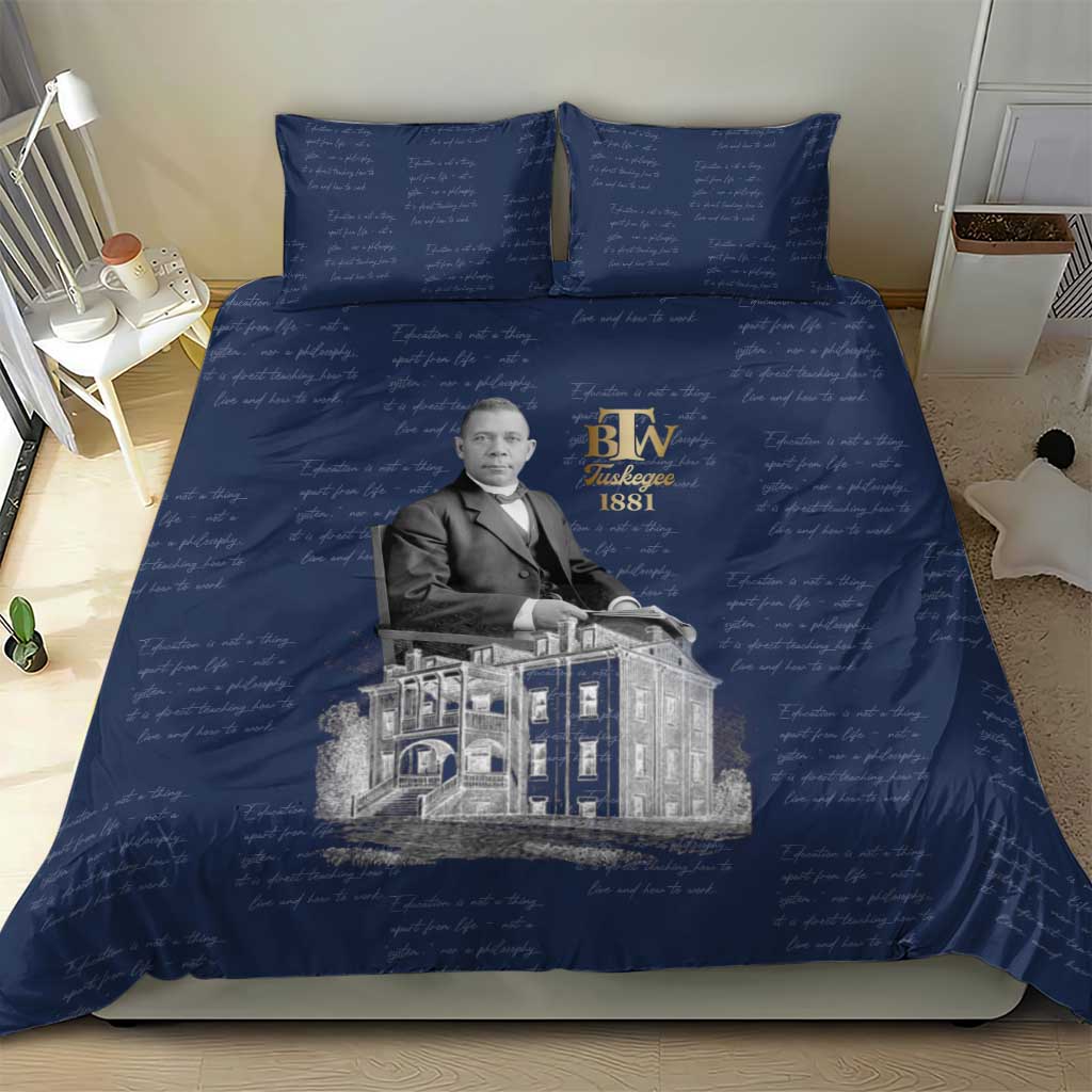 Booker T. Washington Bedding Set Tuskegee Institute Design Educational Legacy 1881 Historic Tribute - Wonder Print Shop