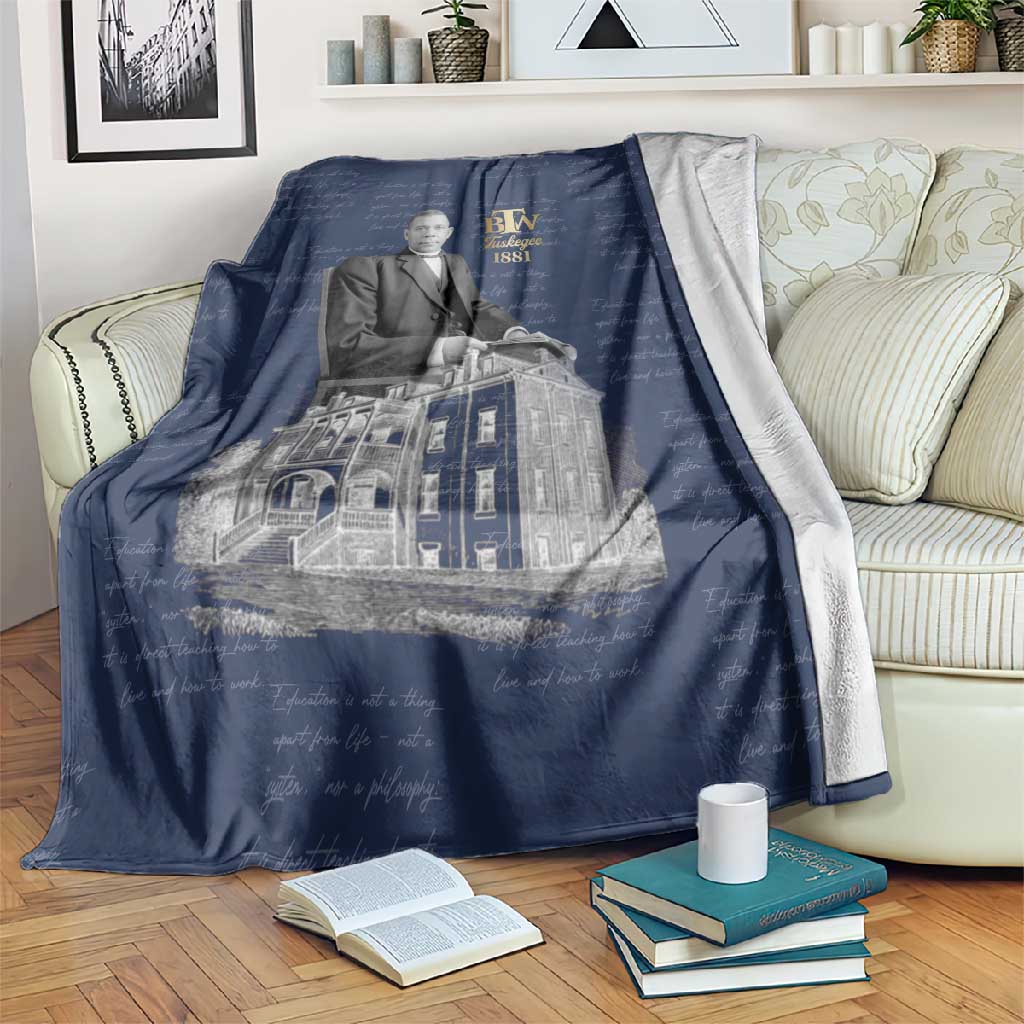 Booker T. Washington Blanket Tuskegee Institute Design Educational Legacy 1881 Historic Tribute - Wonder Print Shop