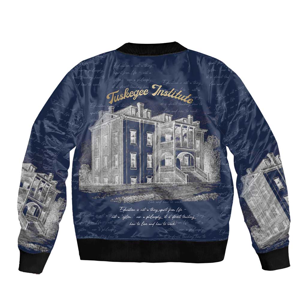 Booker T. Washington Bomber Jacket Tuskegee Institute Design Educational Legacy 1881 Historic Tribute - Wonder Print Shop