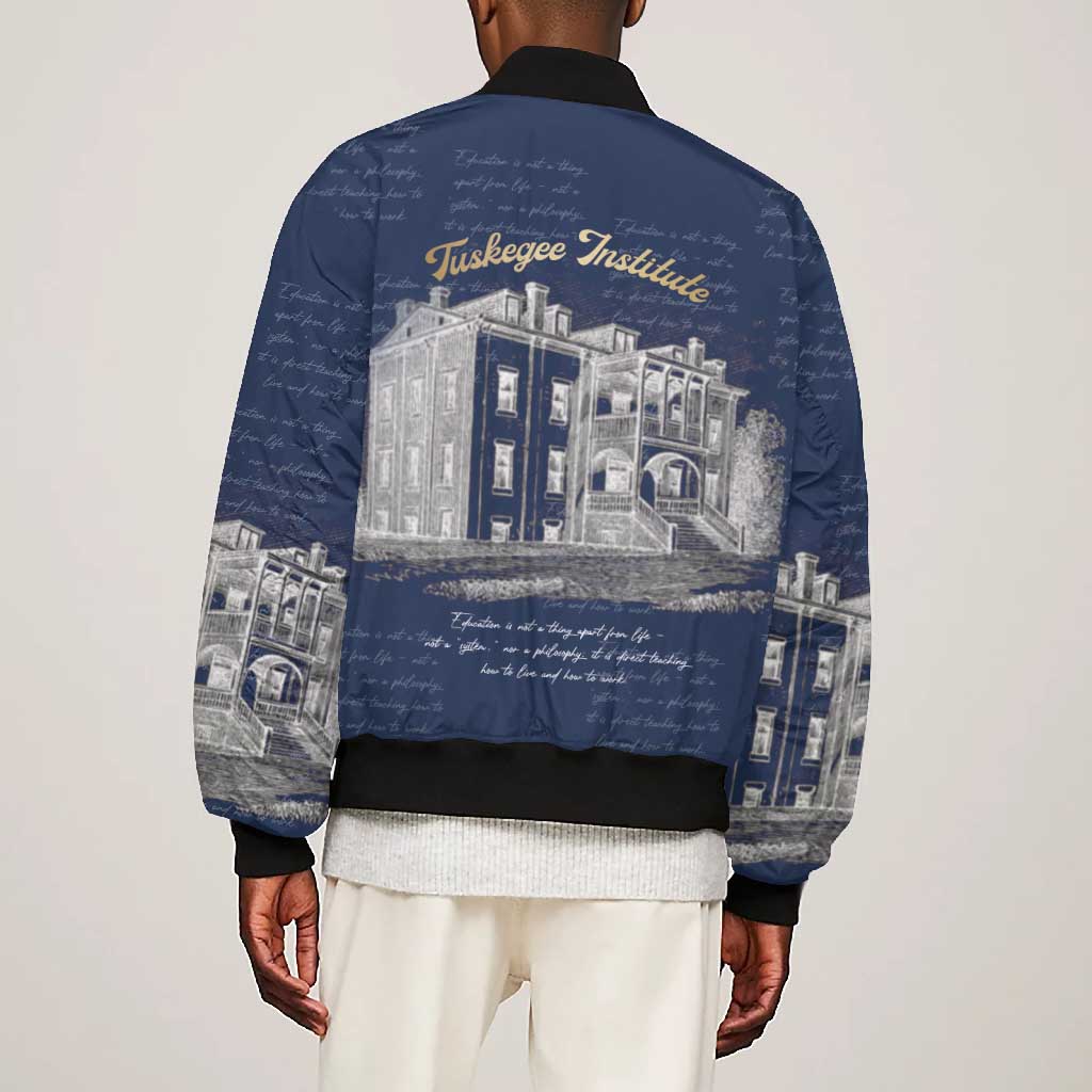 Booker T. Washington Bomber Jacket Tuskegee Institute Design Educational Legacy 1881 Historic Tribute - Wonder Print Shop