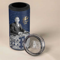 Booker T. Washington 4 in 1 Can Cooler Tumbler Tuskegee Institute Design Educational Legacy 1881 Historic Tribute - Wonder Print Shop