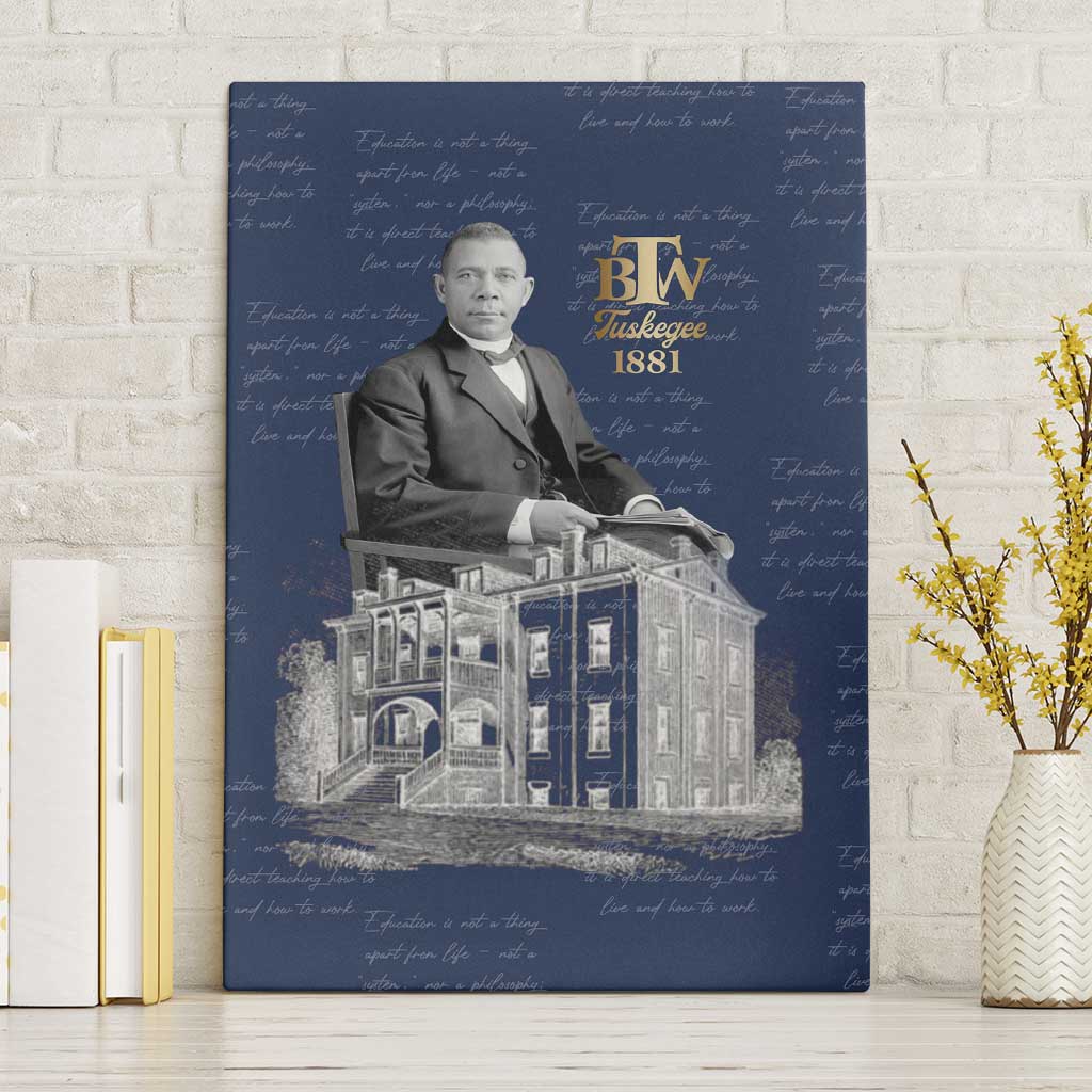 Booker T. Washington Canvas Wall Art Tuskegee Institute Design Educational Legacy 1881 Historic Tribute - Wonder Print Shop
