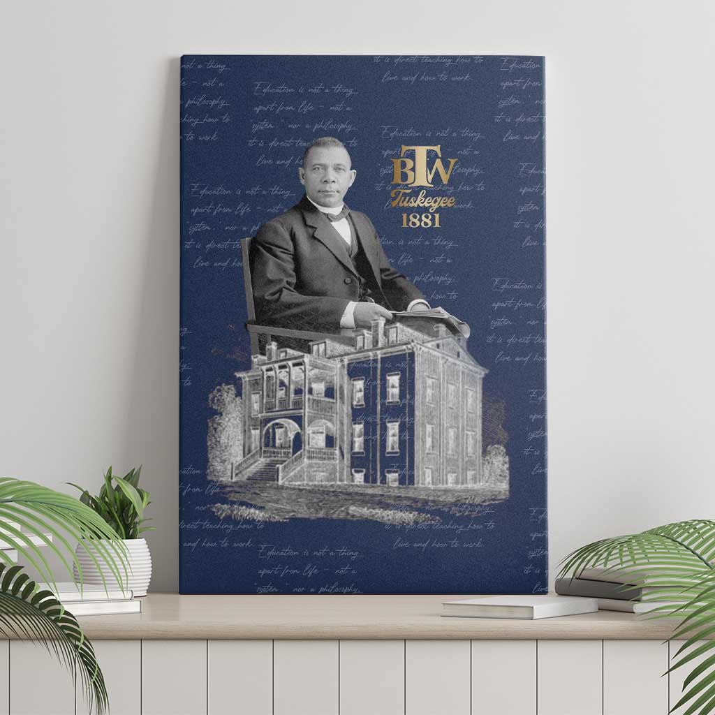 Booker T. Washington Canvas Wall Art Tuskegee Institute Design Educational Legacy 1881 Historic Tribute - Wonder Print Shop