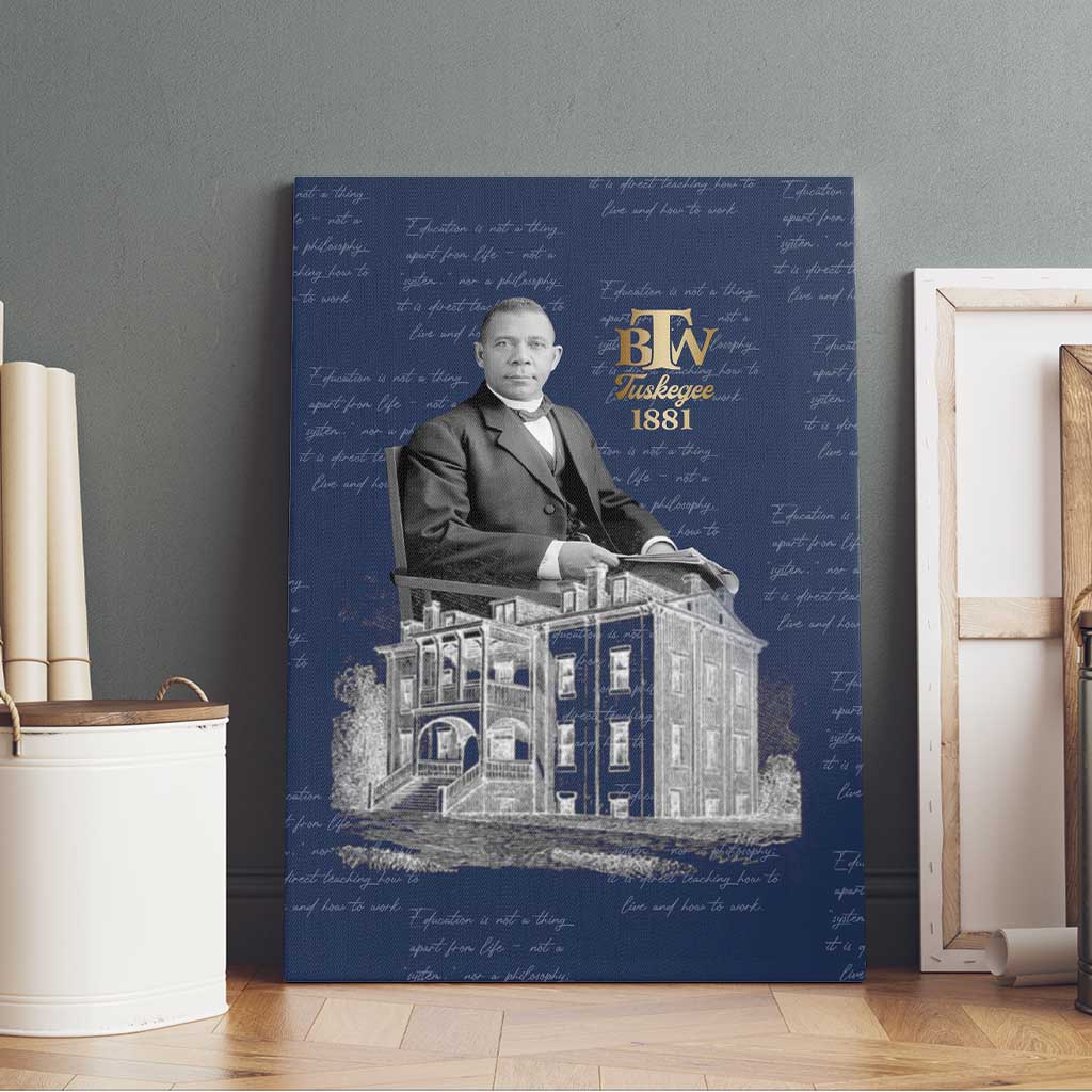 Booker T. Washington Canvas Wall Art Tuskegee Institute Design Educational Legacy 1881 Historic Tribute - Wonder Print Shop