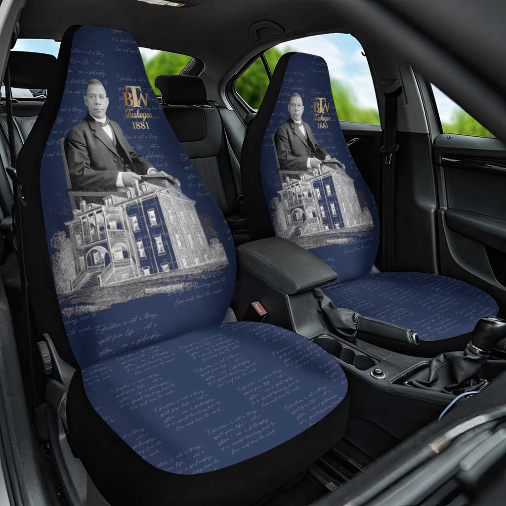 Booker T. Washington Car Seat Cover Tuskegee Institute Design Educational Legacy 1881 Historic Tribute - Wonder Print Shop