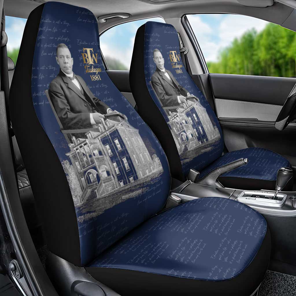 Booker T. Washington Car Seat Cover Tuskegee Institute Design Educational Legacy 1881 Historic Tribute - Wonder Print Shop