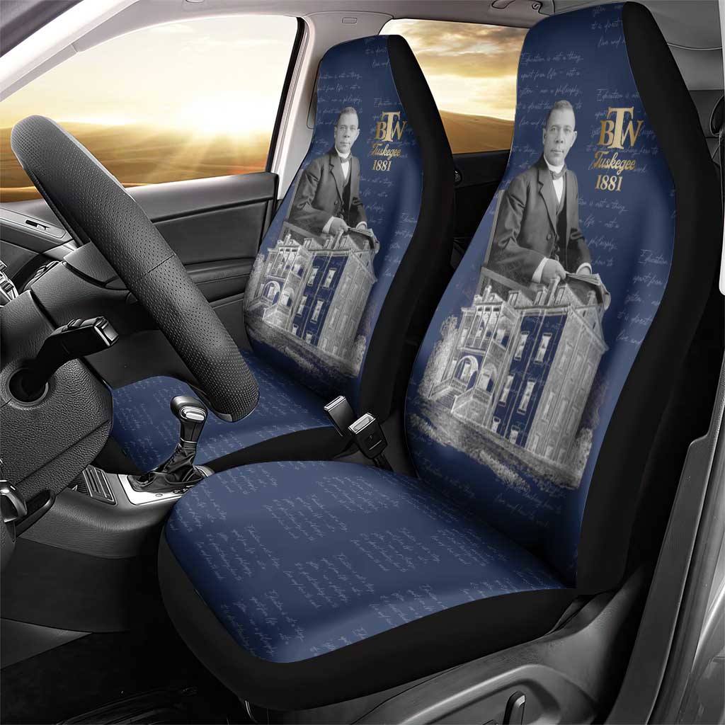 Booker T. Washington Car Seat Cover Tuskegee Institute Design Educational Legacy 1881 Historic Tribute - Wonder Print Shop