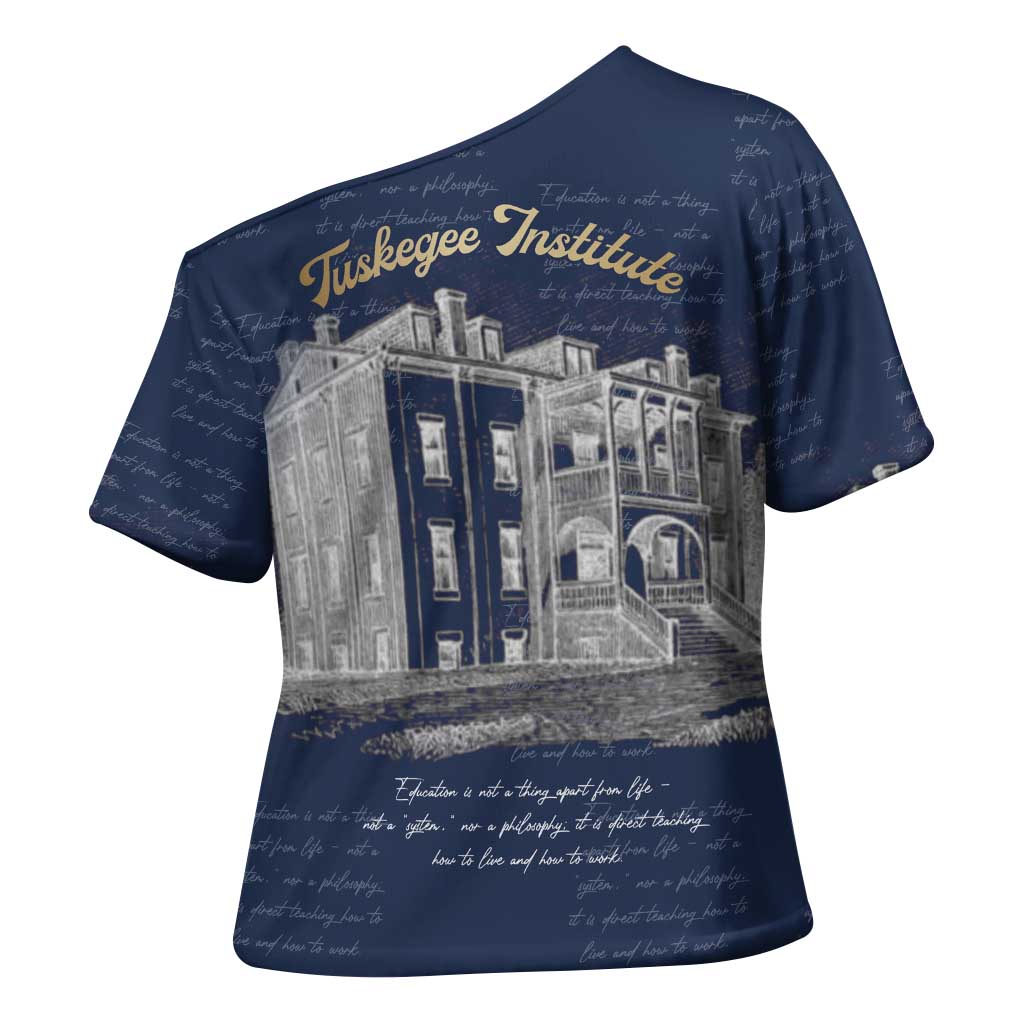 Booker T. Washington Cross Shoulder Shirt Tuskegee Institute Design Educational Legacy 1881 Historic Tribute - Wonder Print Shop