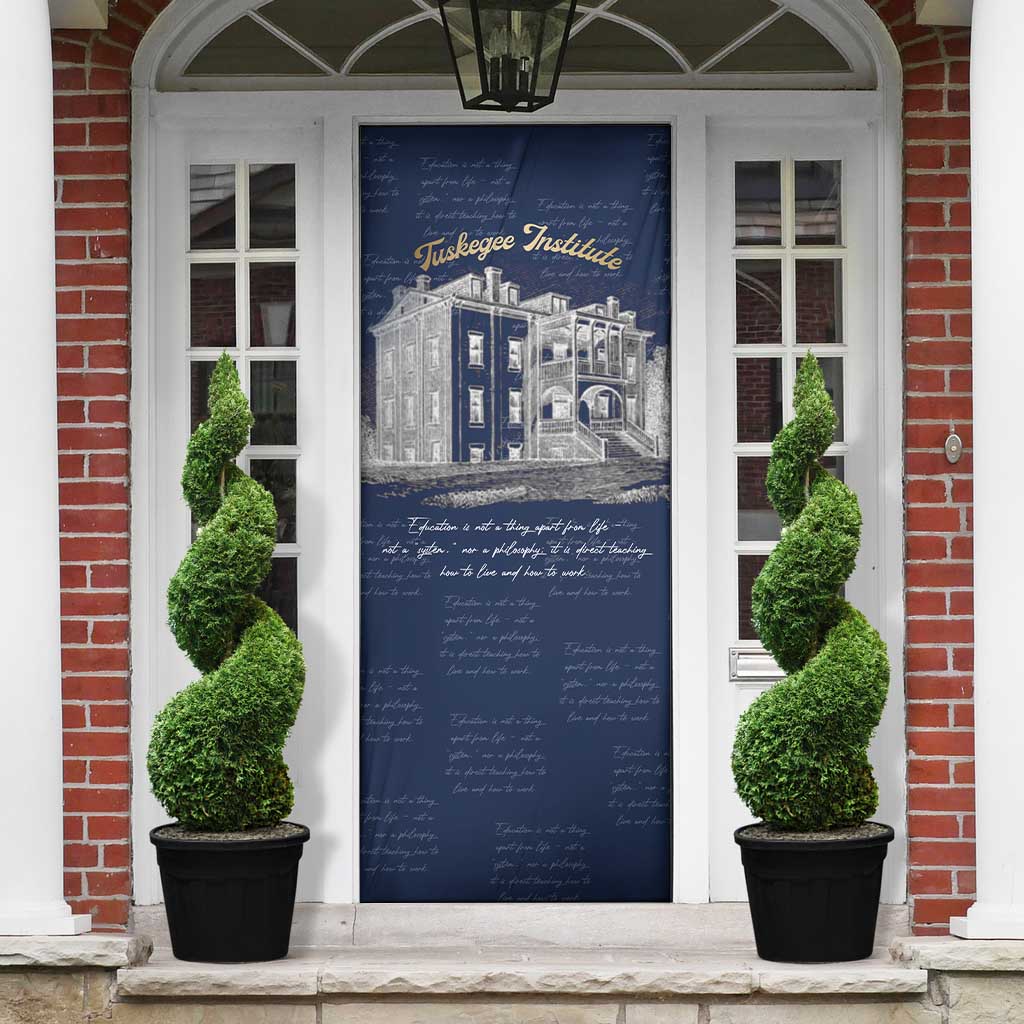 Booker T. Washington Door Cover Tuskegee Institute Design Educational Legacy 1881 Historic Tribute - Wonder Print Shop