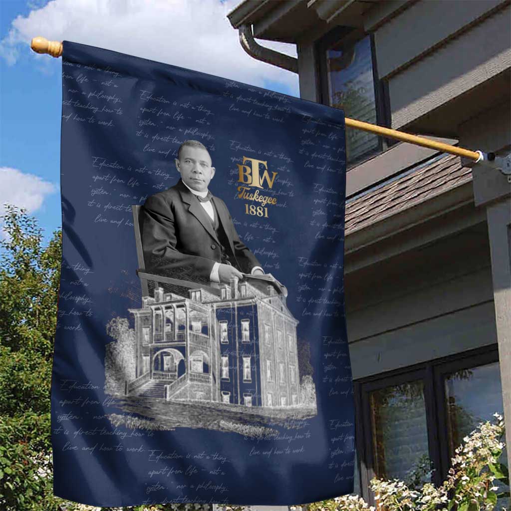 Booker T. Washington Garden Flag Tuskegee Institute Design Educational Legacy 1881 Historic Tribute - Wonder Print Shop