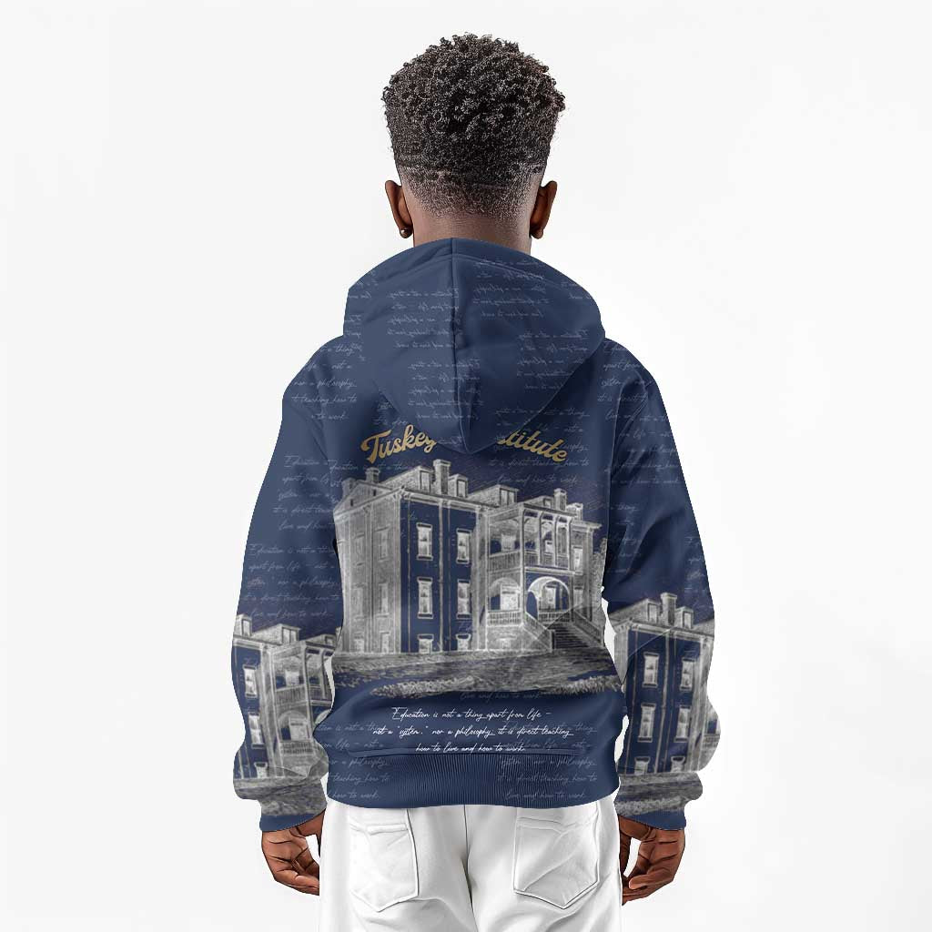 Booker T. Washington Kid Hoodie Tuskegee Institute Design Educational Legacy 1881 Historic Tribute - Wonder Print Shop