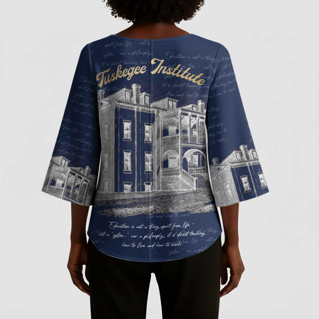 Booker T. Washington Kimono Sleeve Blouse Tuskegee Institute Design Educational Legacy 1881 Historic Tribute - Wonder Print Shop