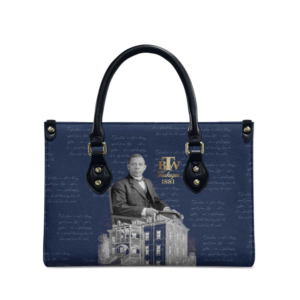 Booker T. Washington Leather Bag Tuskegee Institute Design Educational Legacy 1881 Historic Tribute - Wonder Print Shop