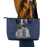 Booker T. Washington Leather Tote Bag Tuskegee Institute Design Educational Legacy 1881 Historic Tribute - Wonder Print Shop