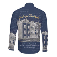 Booker T. Washington Long Sleeve Button Shirt Tuskegee Institute Design Educational Legacy 1881 Historic Tribute - Wonder Print Shop