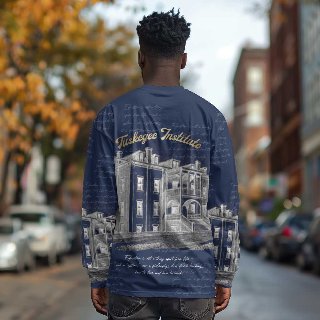 Booker T. Washington Long Sleeve Shirt Tuskegee Institute Design Educational Legacy 1881 Historic Tribute - Wonder Print Shop