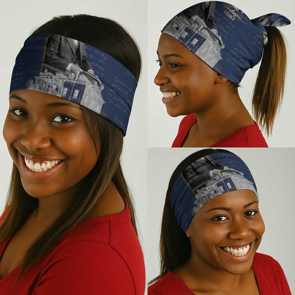 Booker T. Washington Neck Gaiter Tuskegee Institute Design Educational Legacy 1881 Historic Tribute - Wonder Print Shop