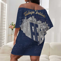 Booker T. Washington Off Shoulder Short Dress Tuskegee Institute Design Educational Legacy 1881 Historic Tribute - Wonder Print Shop