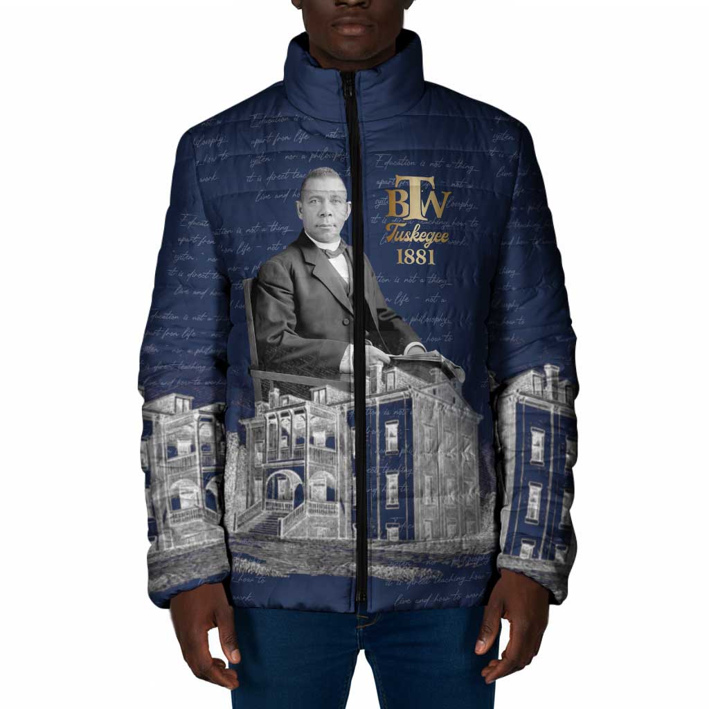 Booker T. Washington Padded Jacket Tuskegee Institute Design Educational Legacy 1881 Historic Tribute - Wonder Print Shop