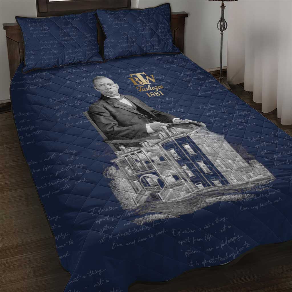 Booker T. Washington Quilt Bed Set Tuskegee Institute Design Educational Legacy 1881 Historic Tribute - Wonder Print Shop