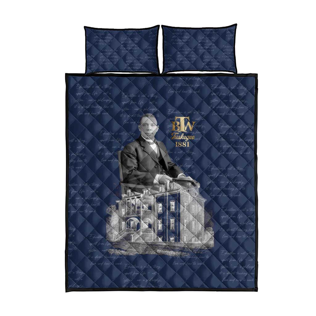 Booker T. Washington Quilt Bed Set Tuskegee Institute Design Educational Legacy 1881 Historic Tribute - Wonder Print Shop